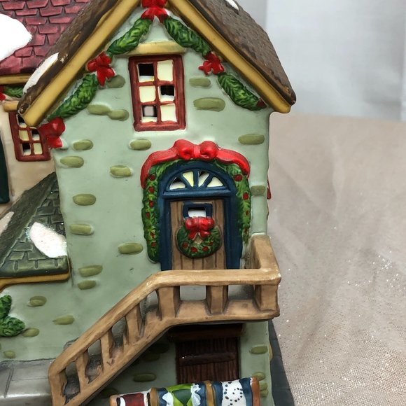 Pottery Shop Christmas Holiday Village Collectible Glitter Detail - Picture 8 of 14